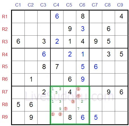 Triplos óbvios – Técnica de Sudoku