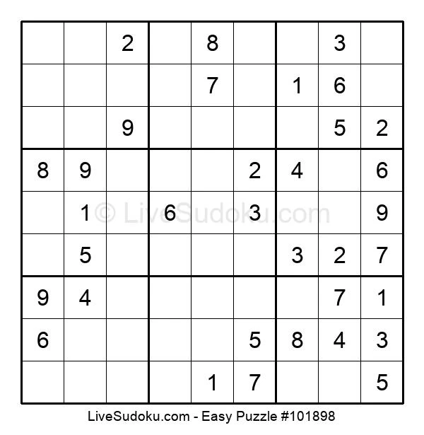 easy sudoku online 101898 live sudoku