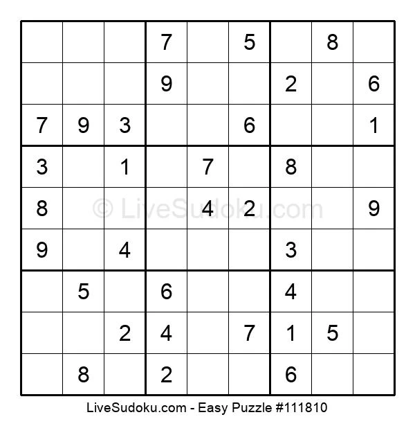 Easy Sudoku Online 111810 Live Sudoku