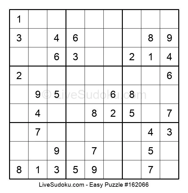 Easy Sudoku Online 162066 Live Sudoku