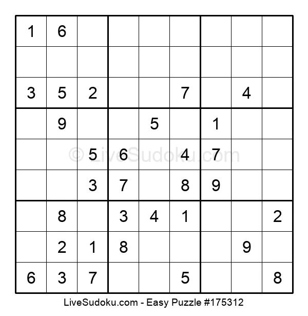 Sudoku Leicht - Sudoku einfach lösen #175312 - Live Sudoku