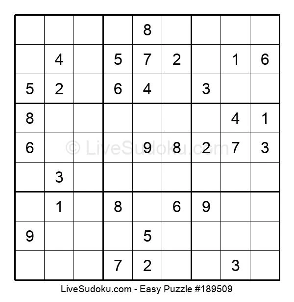 easy sudoku online 189509 live sudoku