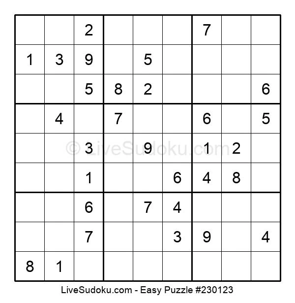 easy sudoku online 230123 live sudoku