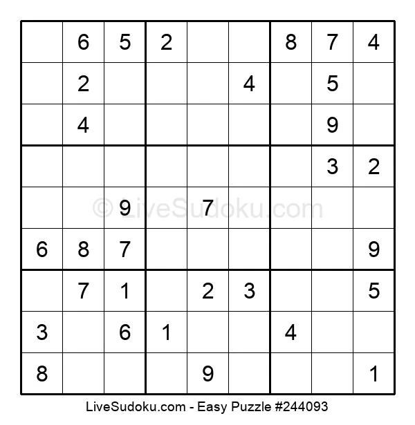 Easy Sudoku Online 244093 Live Sudoku