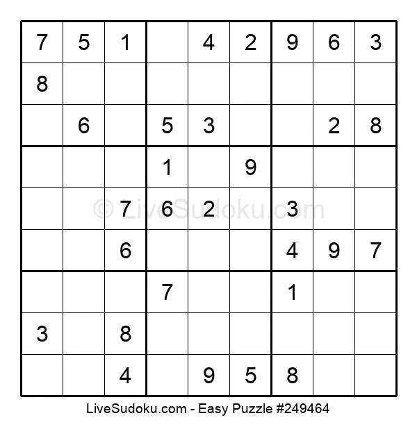 Easy Sudoku Online 249464 Live Sudoku