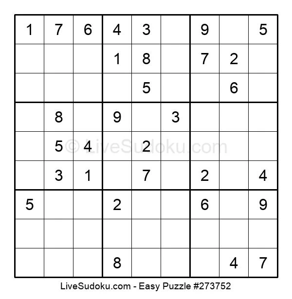 easy sudoku online 273752 live sudoku