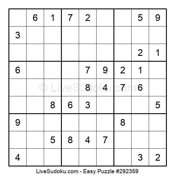 Easy Sudoku Online 292359 Live Sudoku