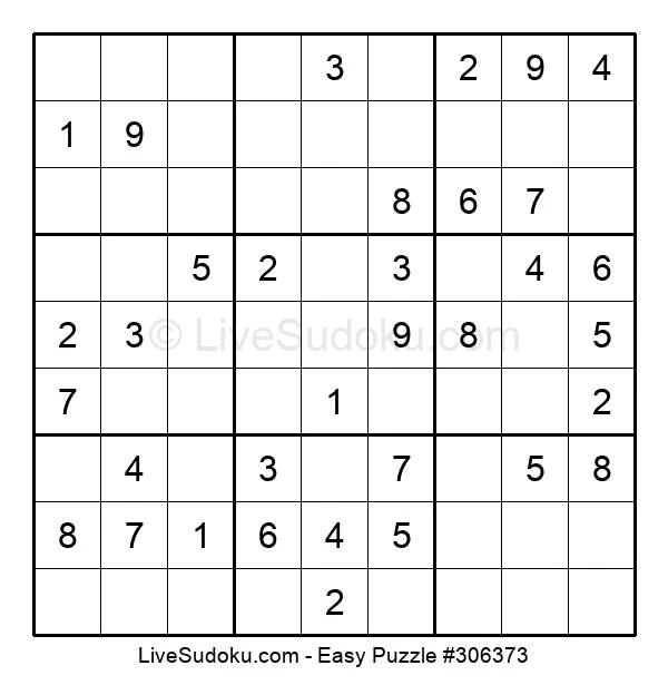 Easy Sudoku Online Live Sudoku