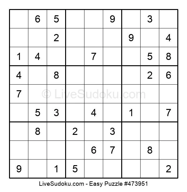 Sudoku Leicht - Sudoku einfach lösen #473951 - Live Sudoku