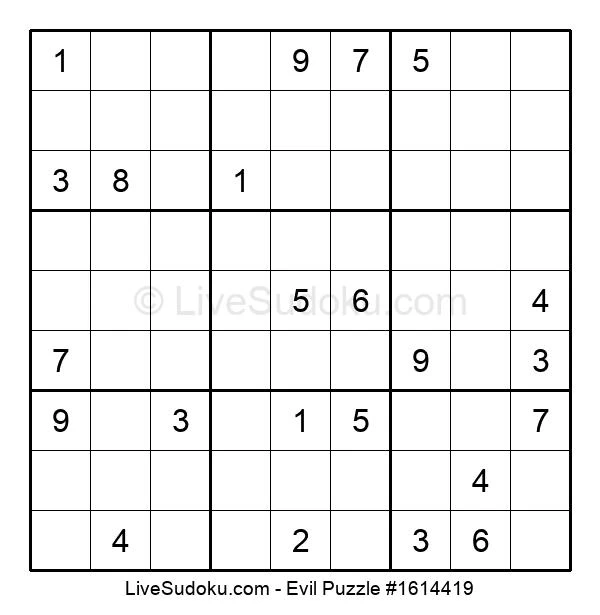 evil sudoku puzzles printable