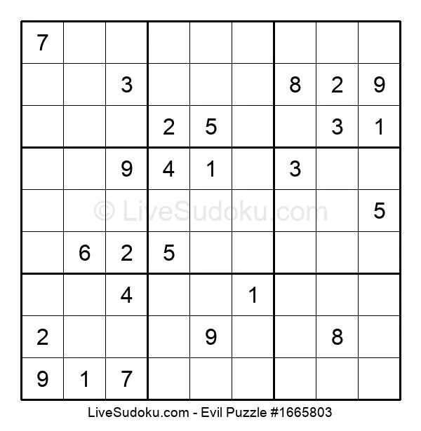 evil sudoku online 1665803 live sudoku