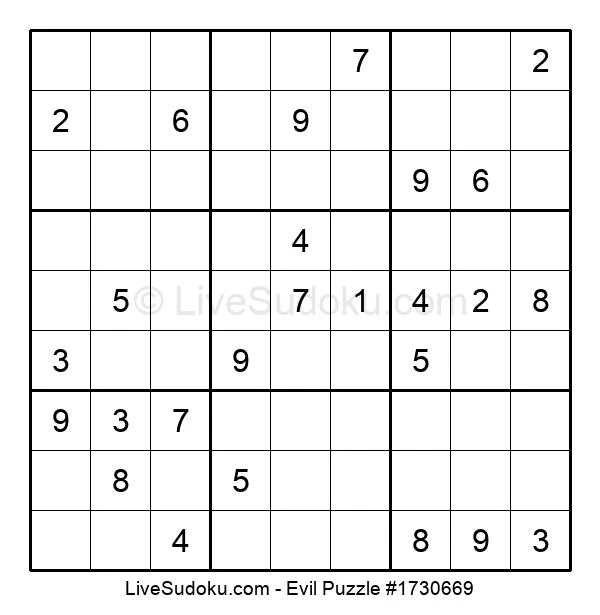 evil sudoku game images