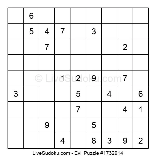 evil sudoku online 1732914 live sudoku