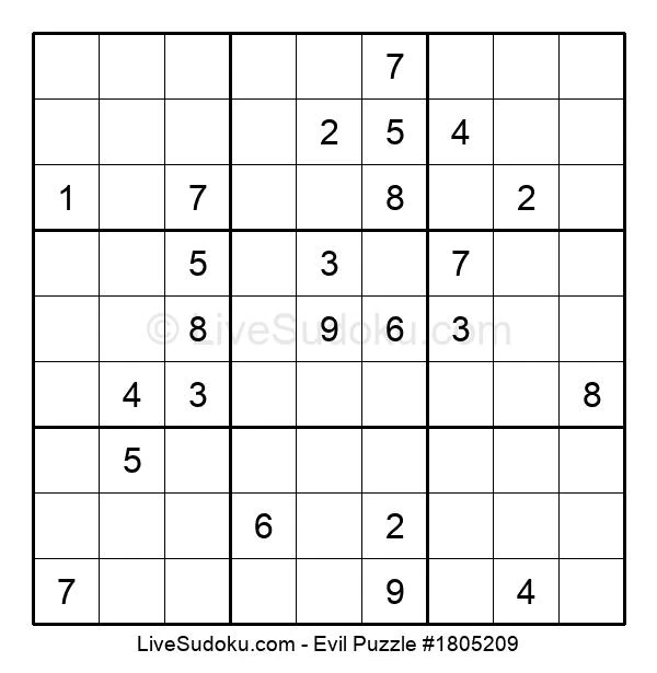 Sudoku diabolique | sudoku très difficile pour les experts