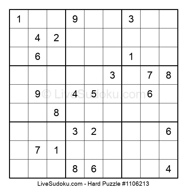 hard sudoku online 1106213 live sudoku