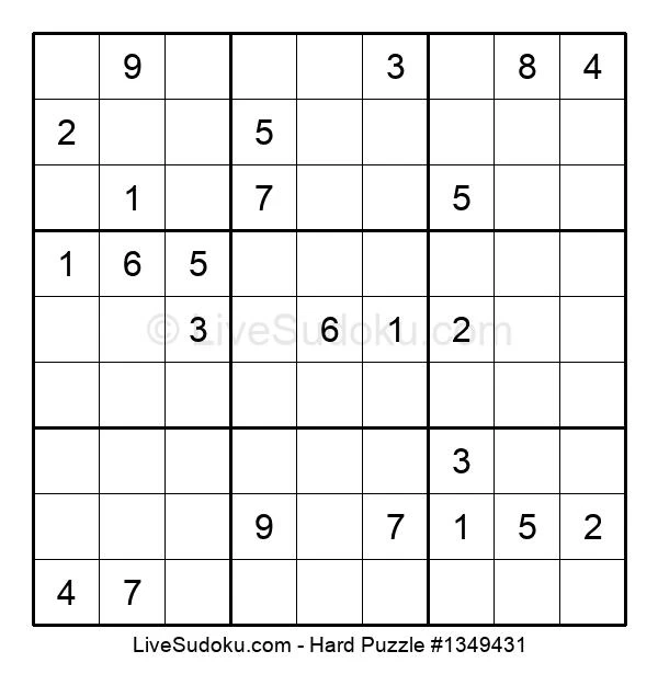 hard sudoku online 1349431 live sudoku