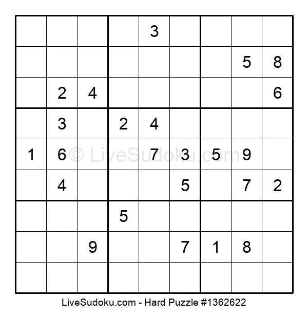 Hard Sudoku Online #1362622 - Live Sudoku