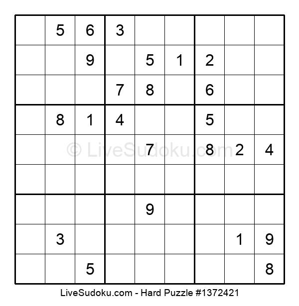 hard sudoku online 1372421 live sudoku