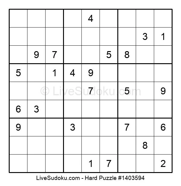 hard sudoku online 1403594 live sudoku