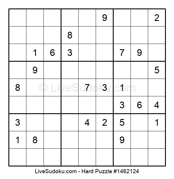 Sudoku Hard Puzzle No 1 With Solution Sudoku Hard Puzzles Very Hard Sudoku Puzzle To Print 5 2293