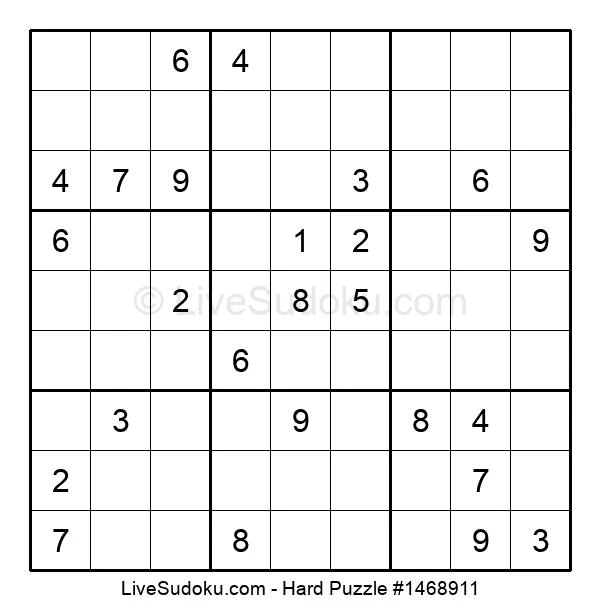 hard sudoku online 1468911 live sudoku