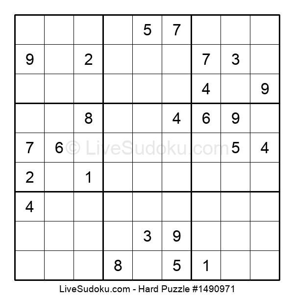 Sudoku Schwer #1490971 - Live Sudoku