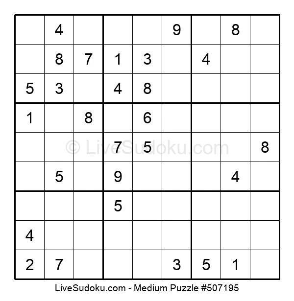 Sudoku mittel | Zeit, Sudoku mittelschwere zu lösen