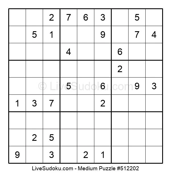 medium sudoku online 512202 live sudoku