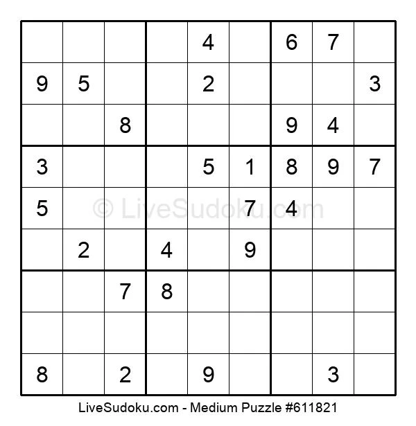 medium sudoku online 611821 live sudoku