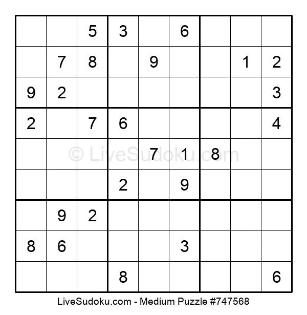 medium sudoku with dagonal shaded