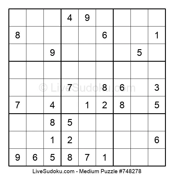 medium sudoku online 748278 live sudoku