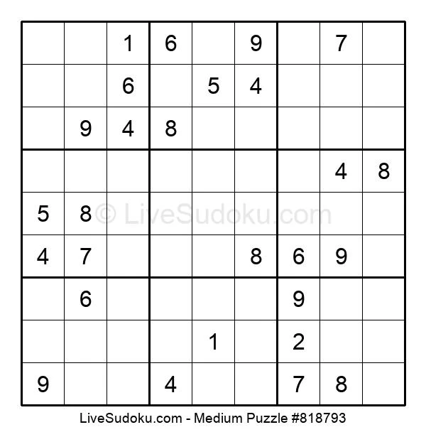 medium sudoku online 818793 live sudoku