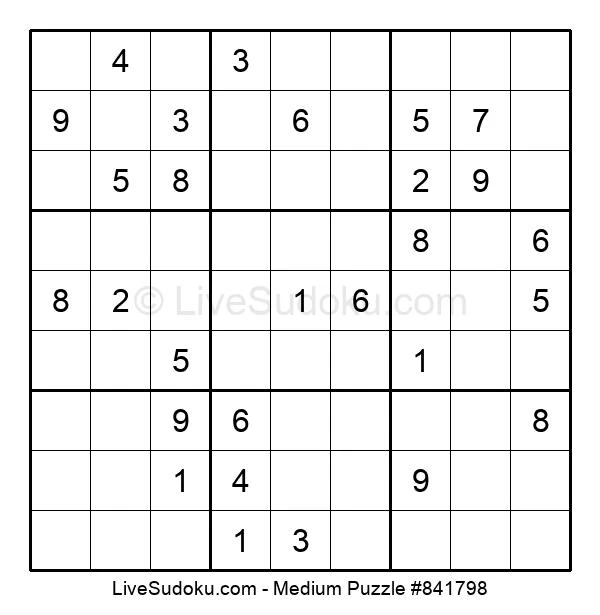 medium sudoku online 841798 live sudoku
