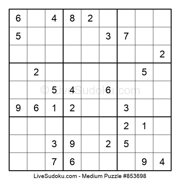 Mittel Sudoku lösen #853698 - Live Sudoku