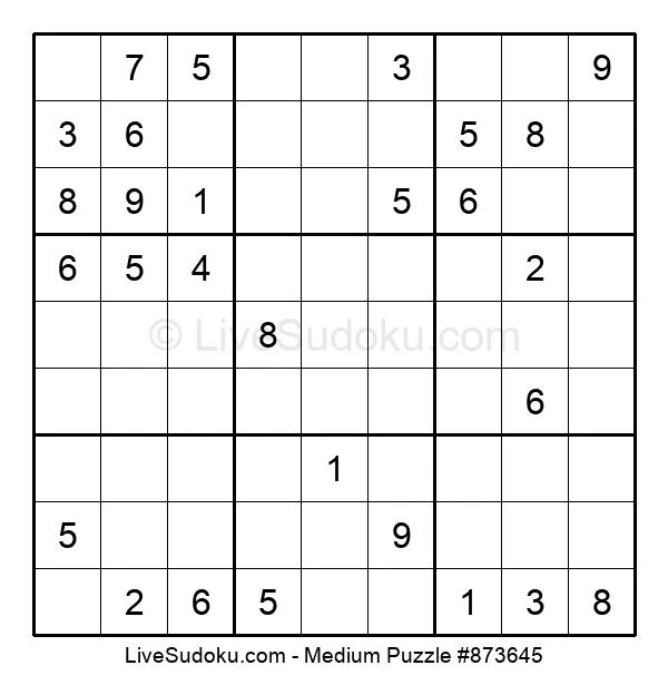 medium sudoku online 873645 live sudoku