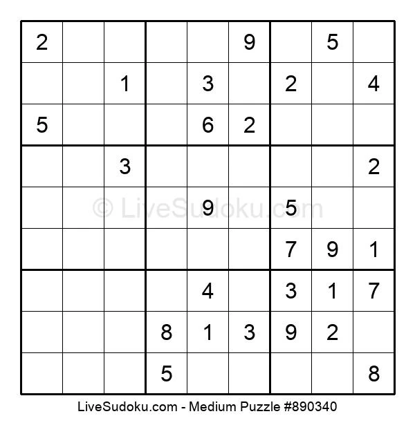 medium sudoku online 890340 live sudoku