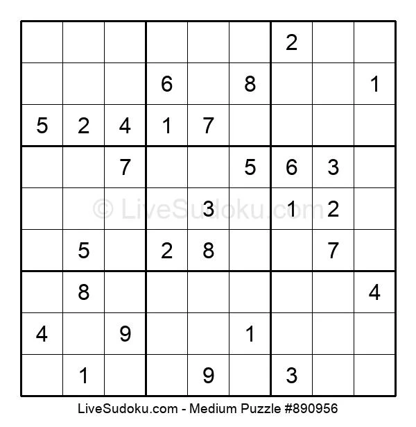 medium sudoku online 890956 live sudoku