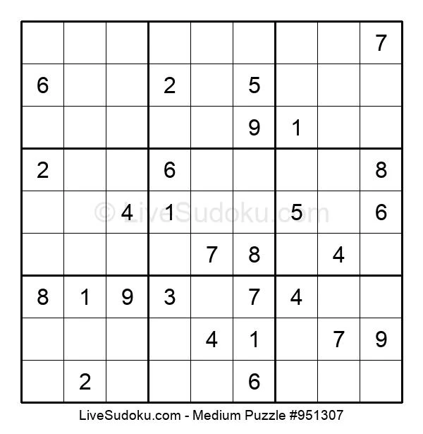 medium sudoku online 951307 live sudoku