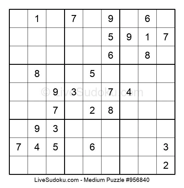 medium sudoku online 956840 live sudoku