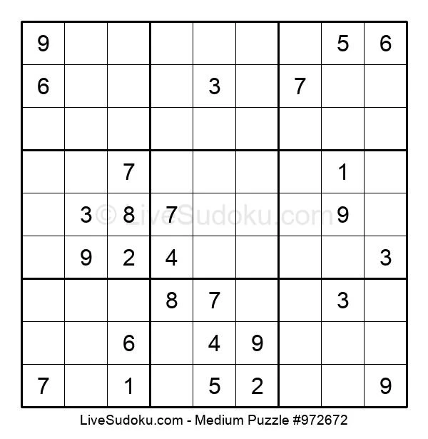 Sudoku mittel | Zeit, Sudoku mittelschwere zu lösen