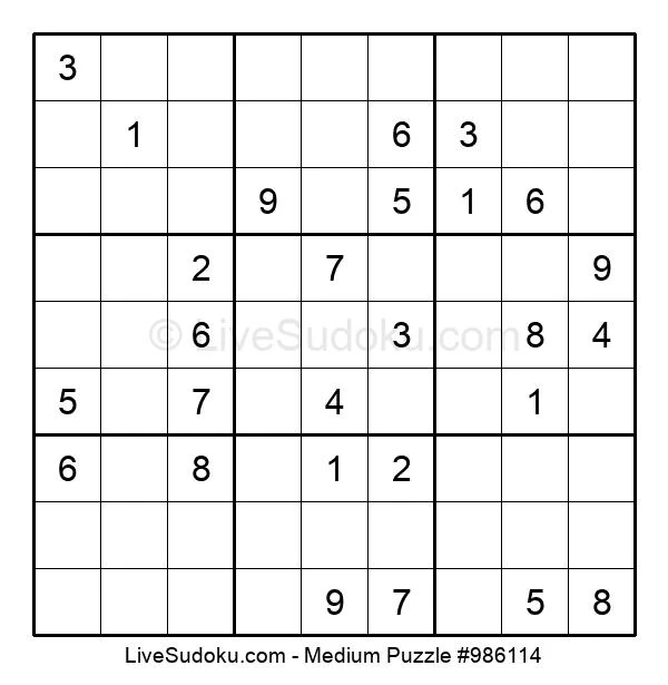 medium sudoku online