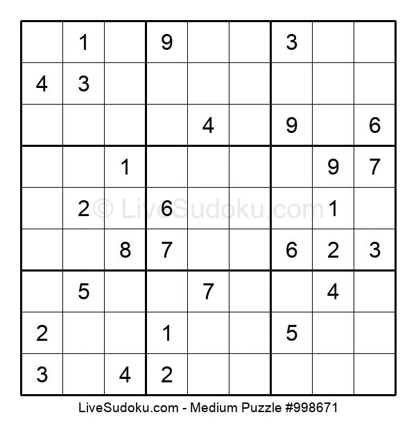 medium sudoku online 998671 live sudoku