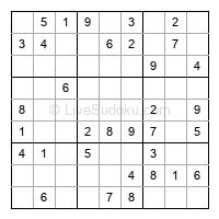 Play easy daily sudoku number 10728