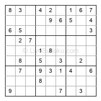 Play easy daily sudoku number 110634