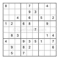 Play easy daily sudoku number 120779