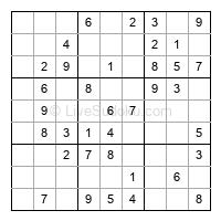 Play easy daily sudoku number 125544