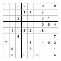 Play easy daily sudoku number 128835