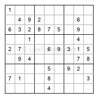 Play easy daily sudoku number 134822