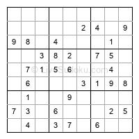 Play easy daily sudoku number 142584