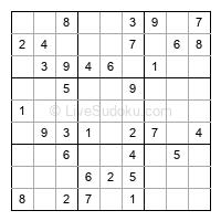 Play easy daily sudoku number 150752